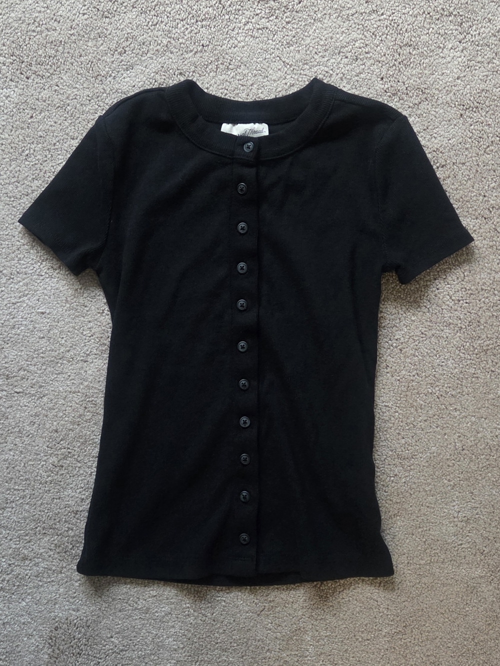 Universal Thread Black Button-Up T-Shirt
